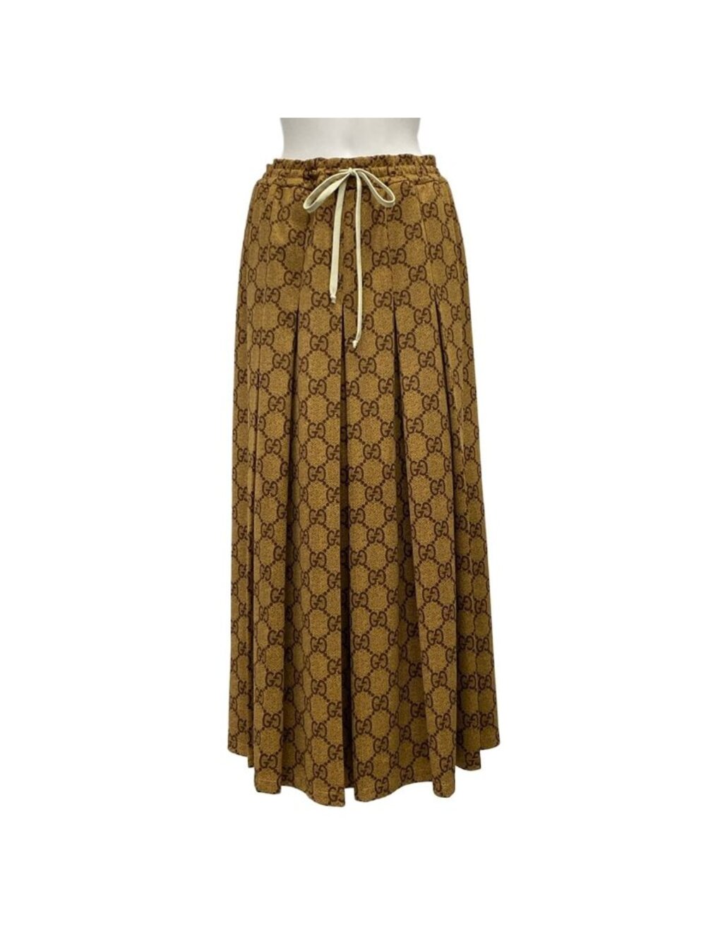Gucci Long Skirt GG Technical Jersey Brown Dark Cotton